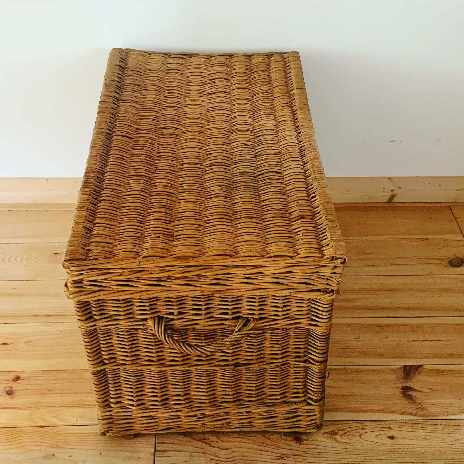 Vintage wicker trunk
