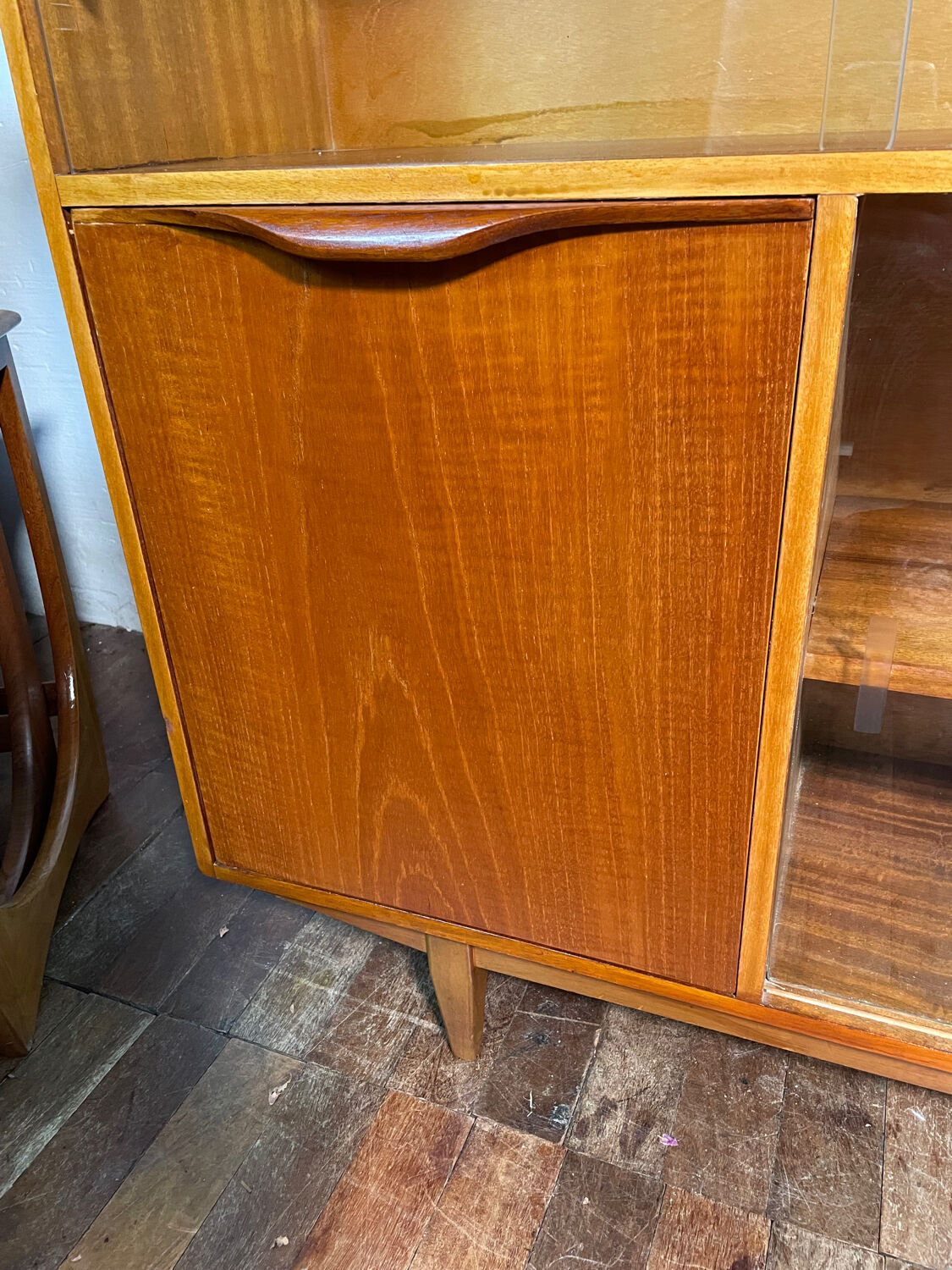 Mid century retro vintage teak cocktail bar display cabinet 1960