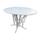 Table de jardin en fer forgé pieds rivetés 1910