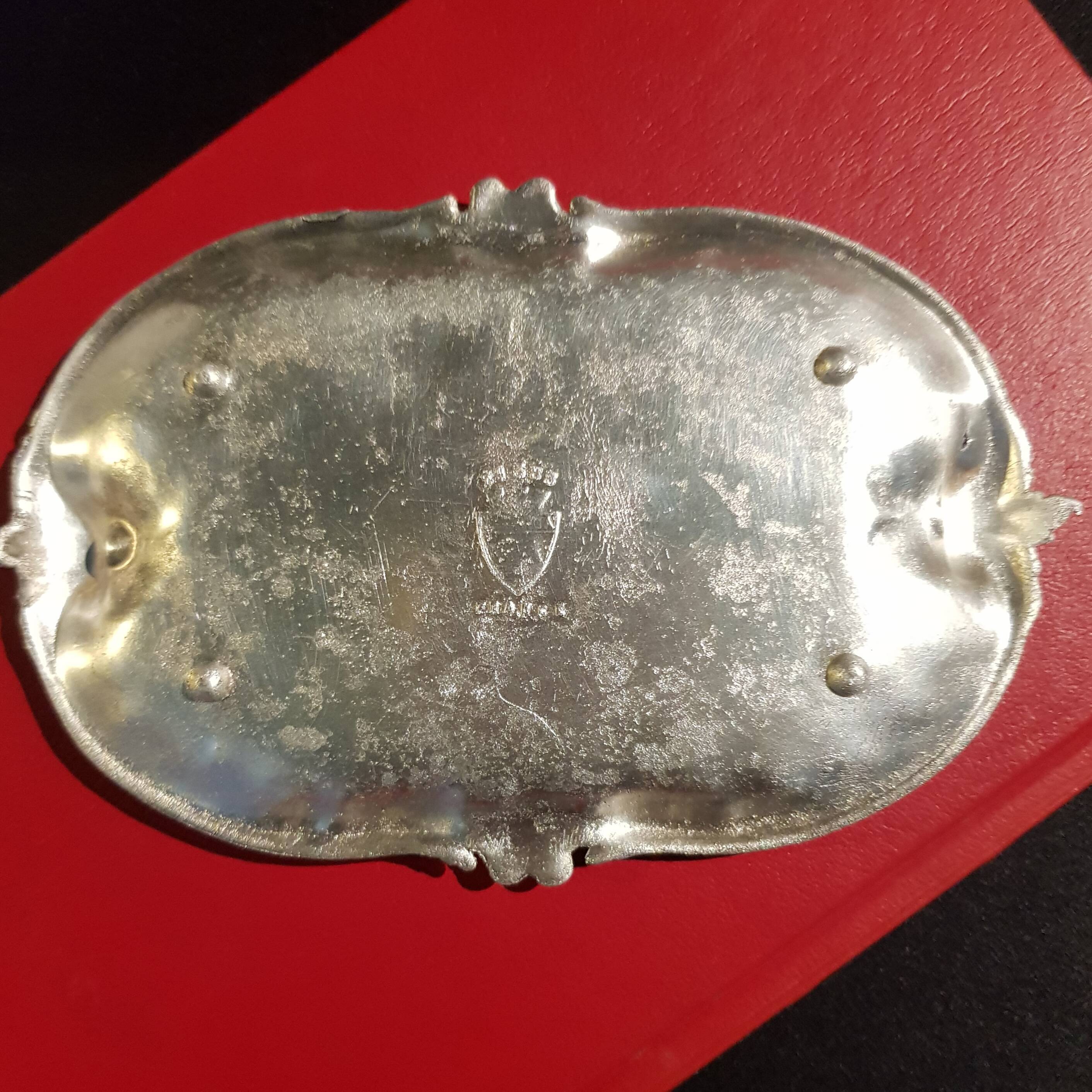 Silver metal tray