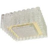 Superb ceiling light made of frosted Murano glass tubes by Doria, Germany, 1960s.