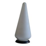 Lampe de table vers 1950 60 en verre opalin blanc