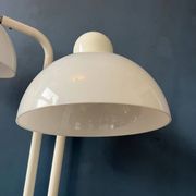 Lampadaire vintage en verre acrylique blanc style spatial