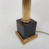 Lamp neoclassical a golden column the Dolphin Olympus