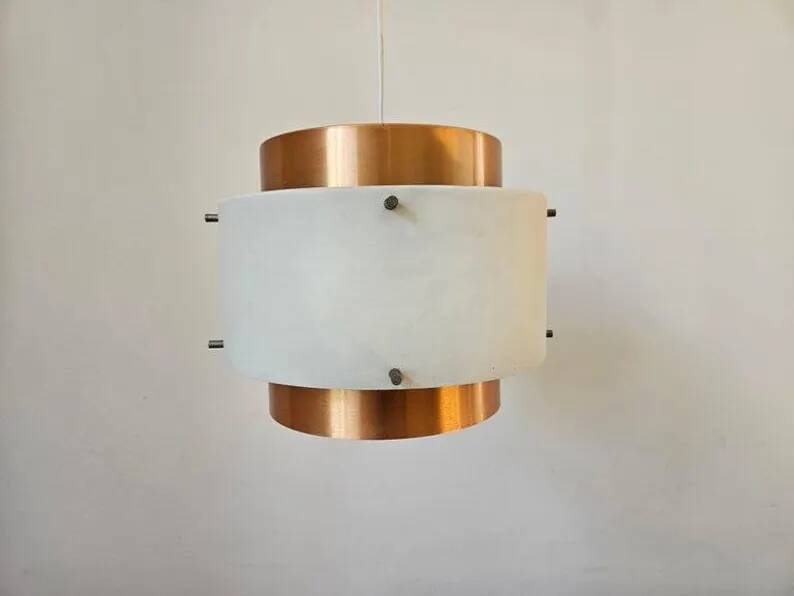 Rare Midcentury Pendant in style of Jo Hammerborg, Denmark, 1970s