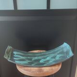 Large shallow dish (signed) in French studio stoneware from the 1960s-70s.