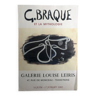 Georges BRAQUE (d'ap.) Galerie Louise Leiris, 1982, affiche originale en lithographie