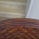 Two-seater banquette in woven rattan, wood and bamboo, 1980s.