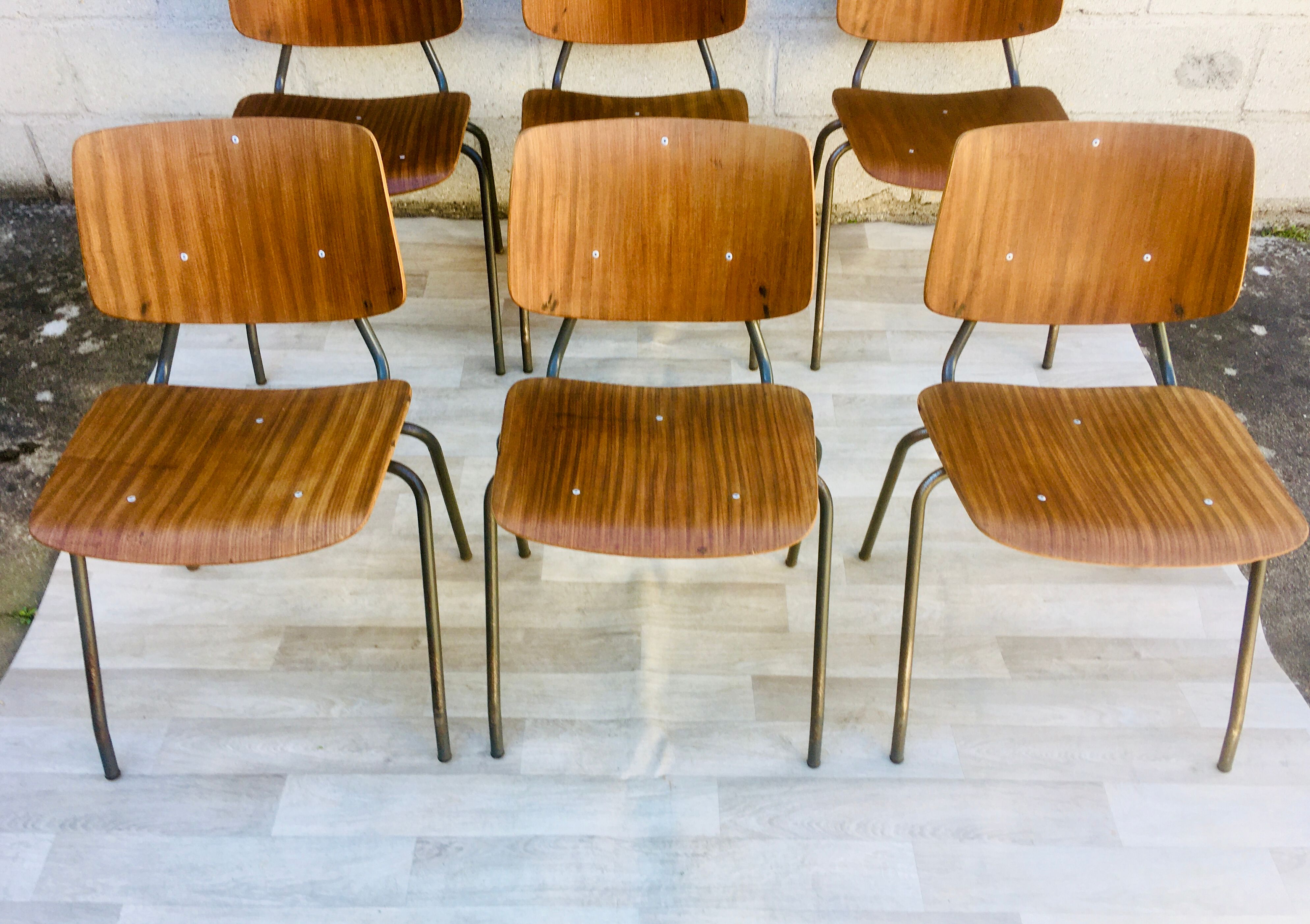 Set of 6 chairs Kho Liang 60s