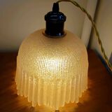 Globe skyscraper portable lamp in art deco glass