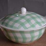 Salins soup tureen, green Croisette model