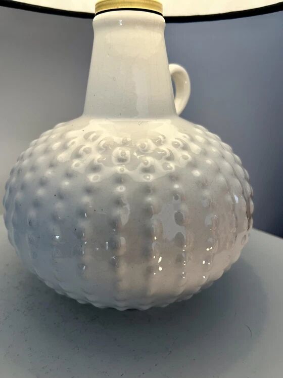 Lampe vase du milieu du siècle avec abat-jour japonais