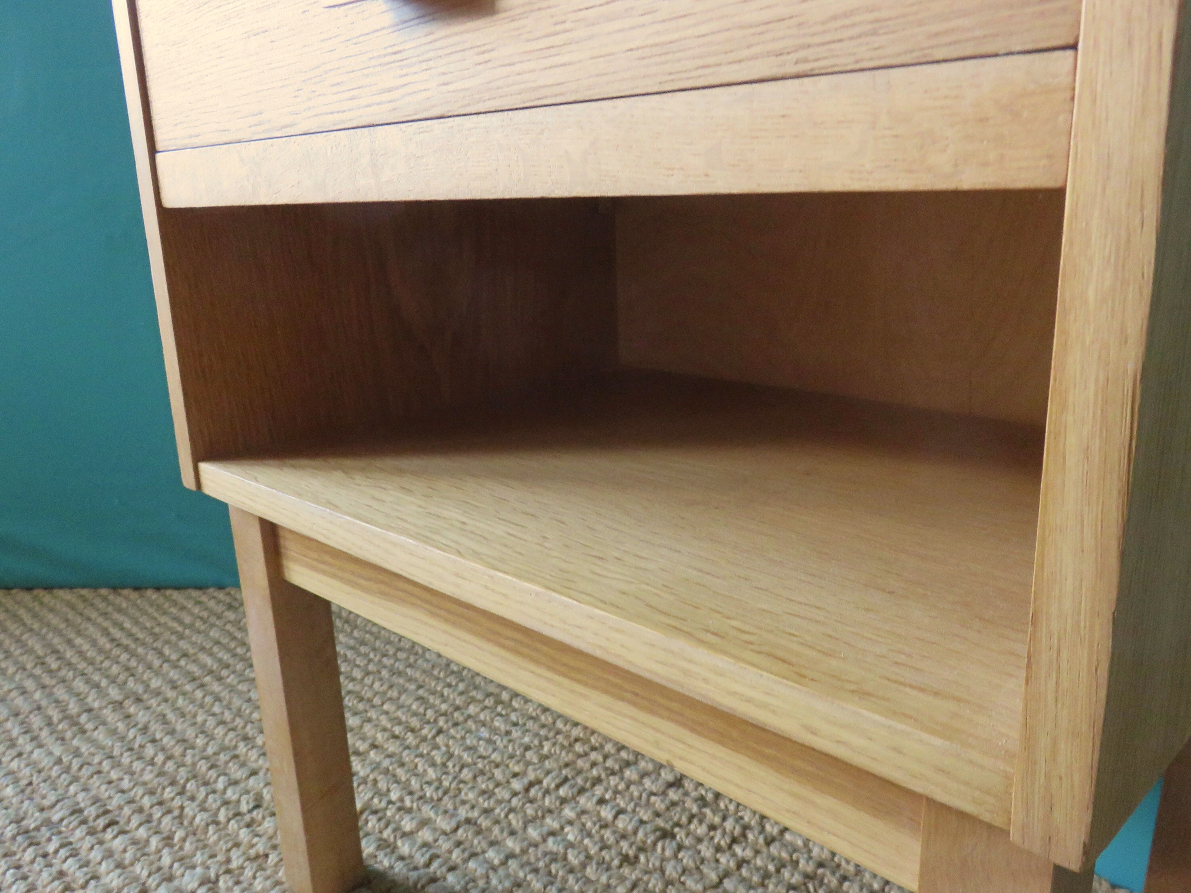 Pair of oak bedside tables, Denmark 1970