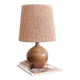 Lampe grès et jute