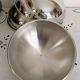 Lot de 5 cloches pour assiettes en métal inox  , cloche à fromage , à dessert