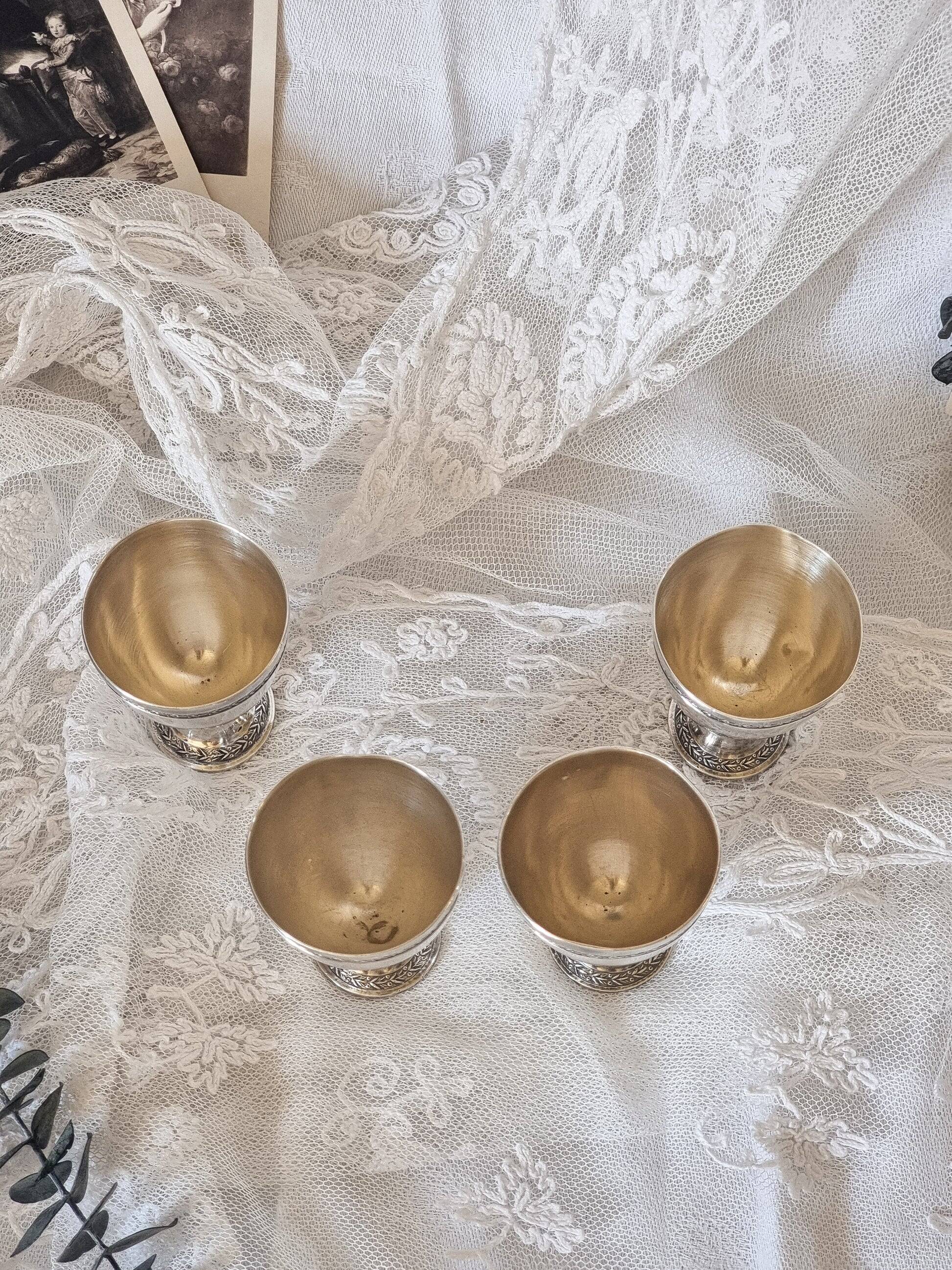 Silver-plated egg cups