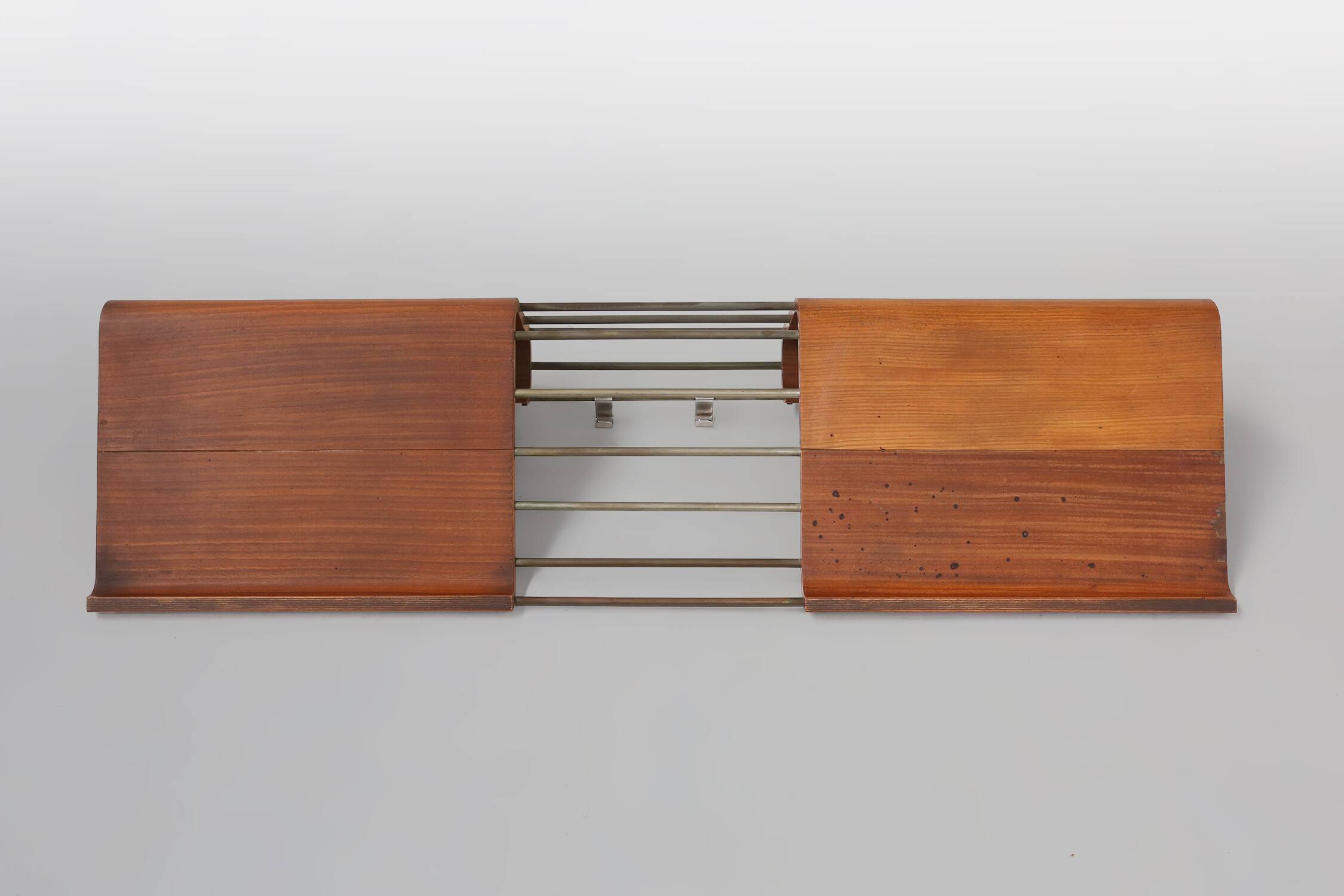 Mid-century coatrack by De Coene in bent plywood, Belgium 1960