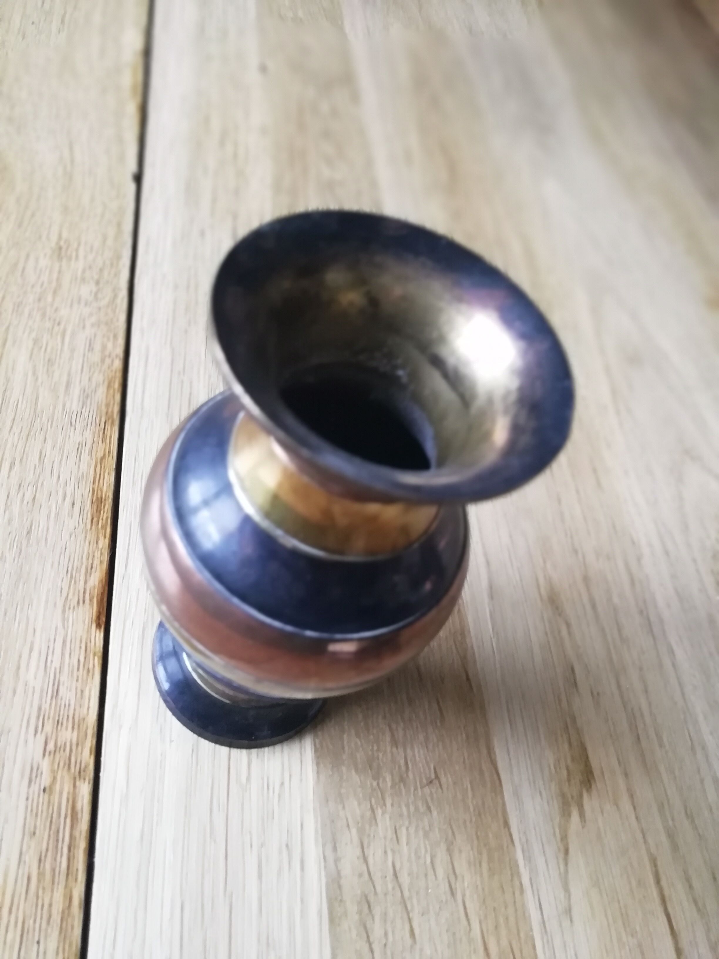 3-colour brass vase