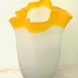 Glass paste handkerchief vase from the 70s