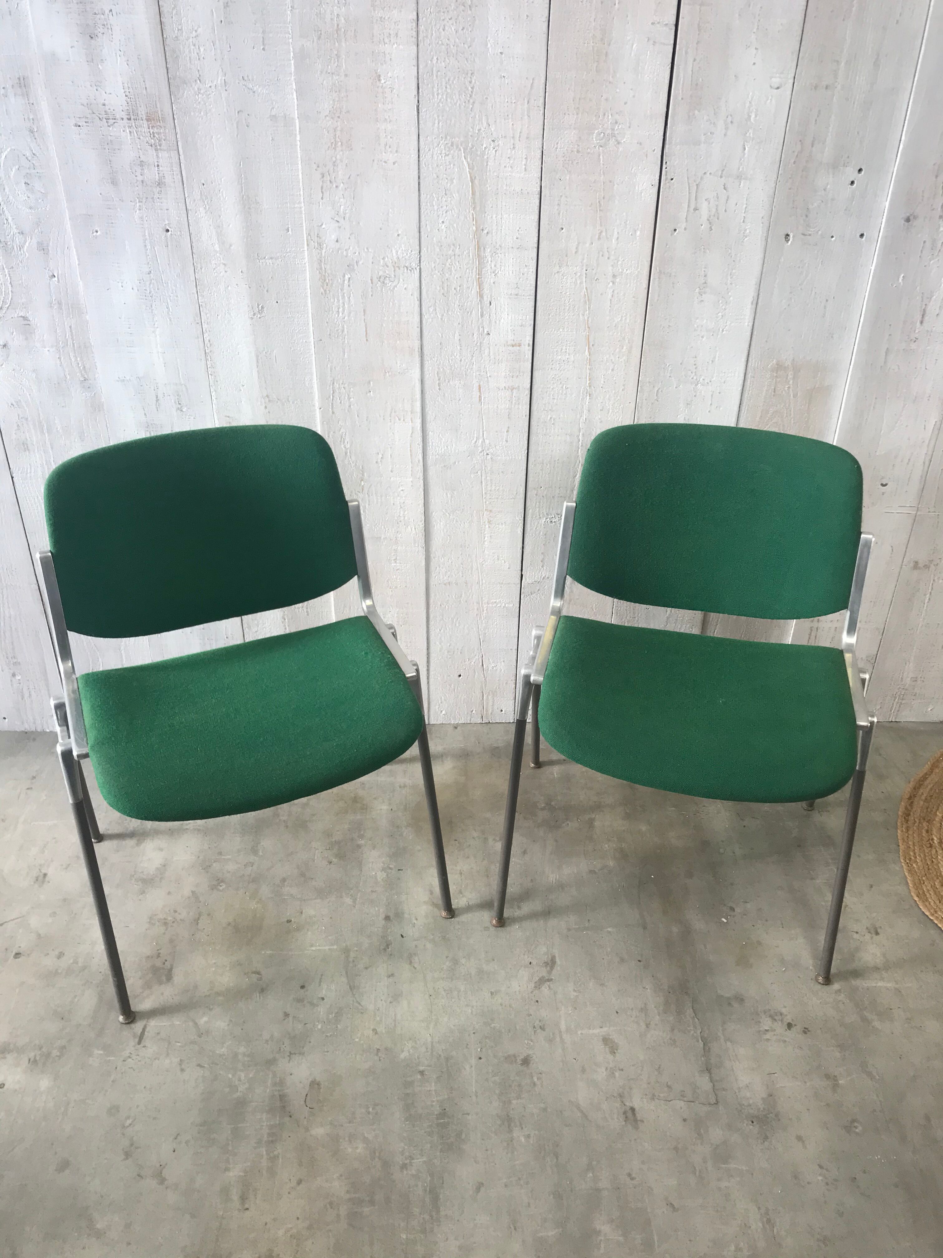 Pair of DSC 106 chairs by Giancarlo Piretti for Castelli