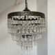 Old ceiling lamp, vintage tassel chandelier