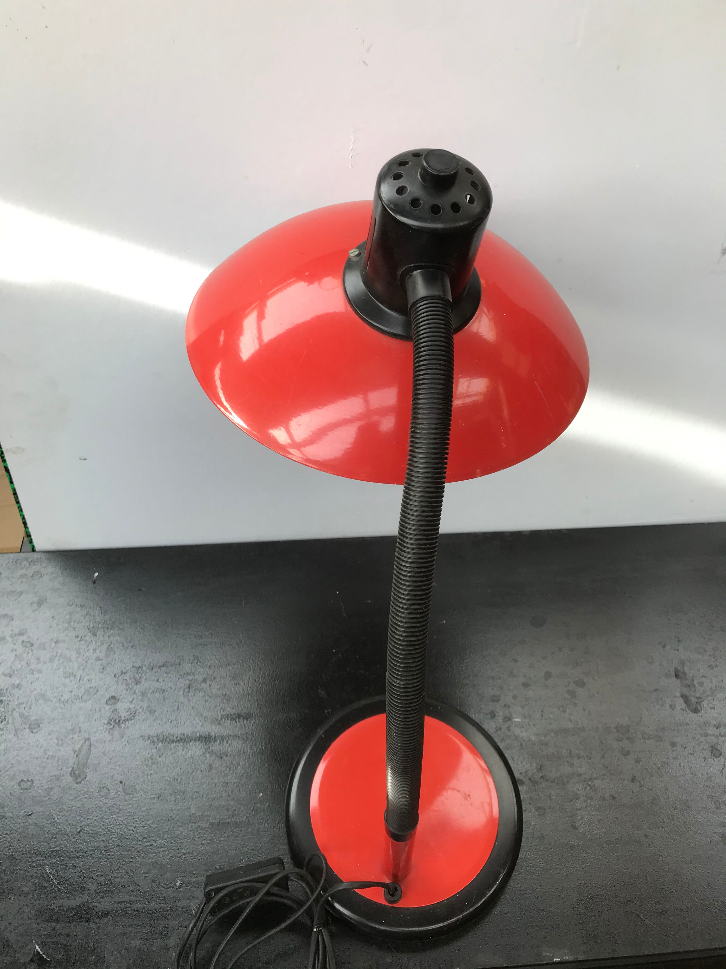 Office lamp Aluminor red metal
