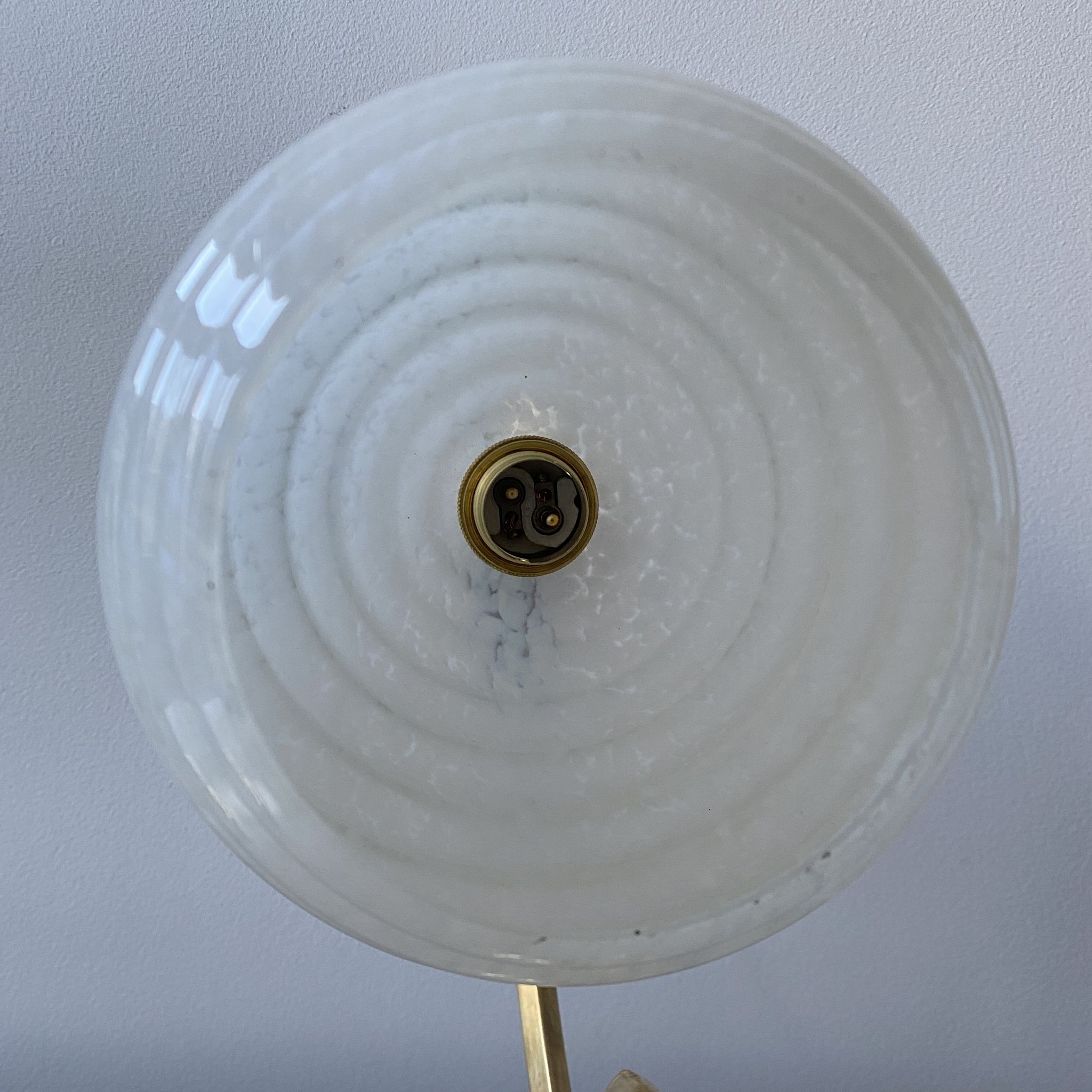 Lot 2 old vintage clichy glass sconces