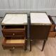 Pair of Louis XVI style bedside tables in mahogany