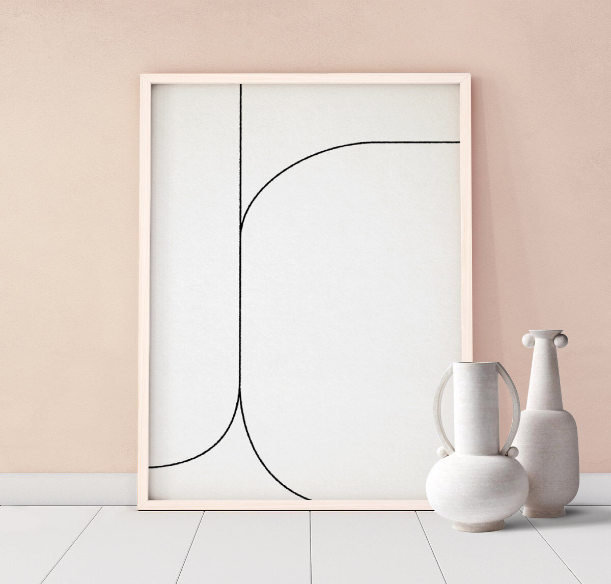 Pair of giclee prints, abstract wall art set of two, 50x70cm