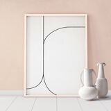 Pair of giclee prints, abstract wall art set of two, 50x70cm