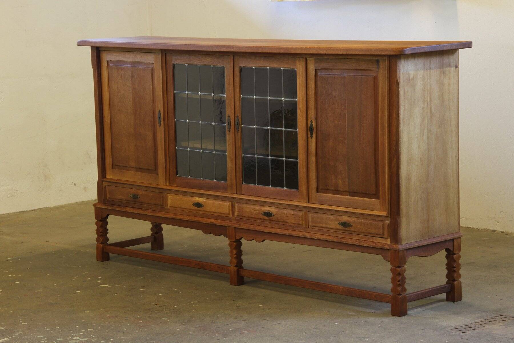 Danish modern oak cabinet in the style of Henning Kjærnulf, 1960s