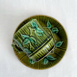 Tasse à café ancienne en barbotine bambou