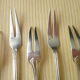 Set of 6 Silver Metal Snail Forks St Medard