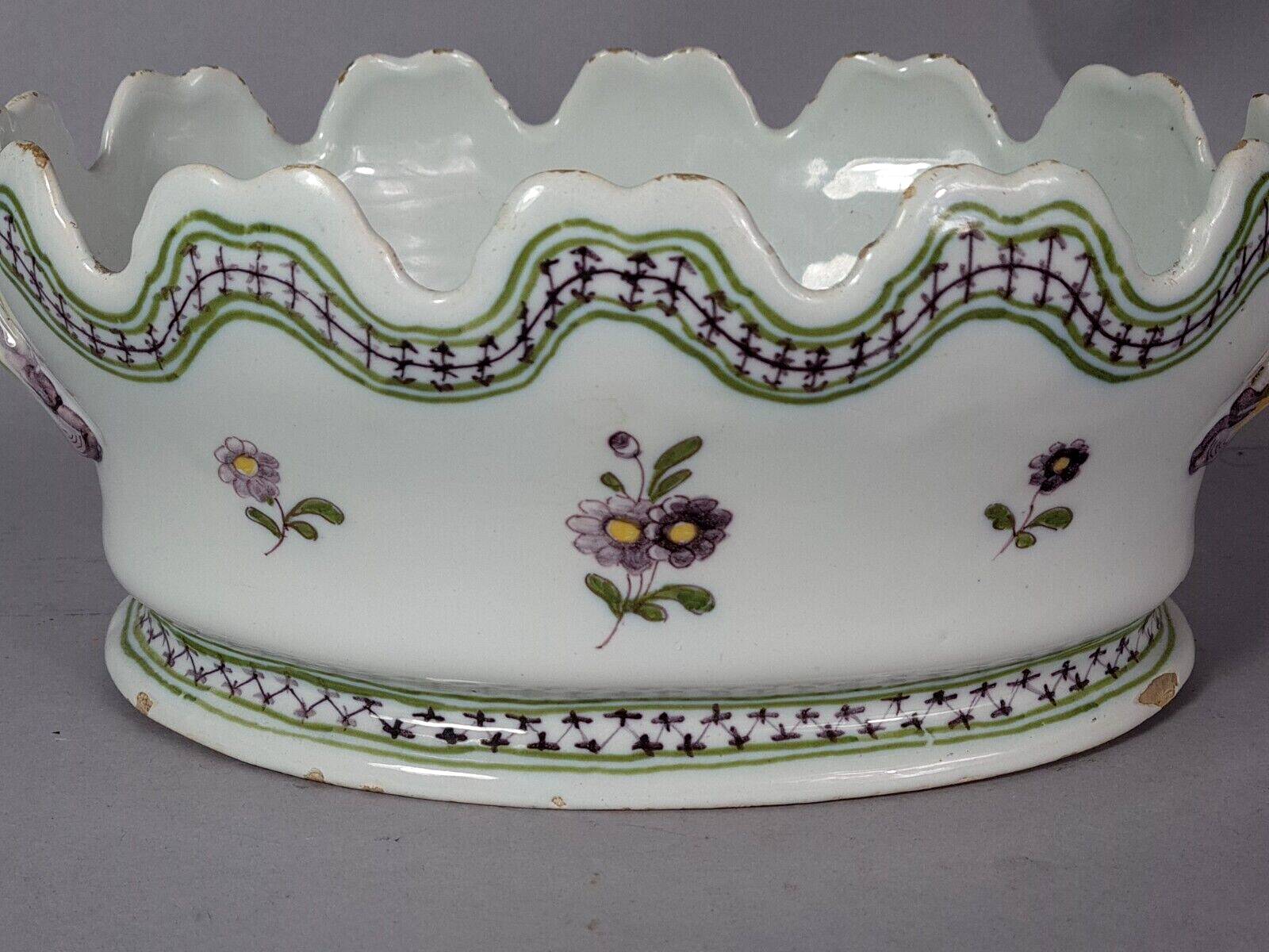 Ancien rafraîchissoir à verres céramique XIXe siècle