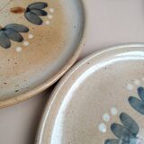 6 Vintage Grès du Marais dessert plates