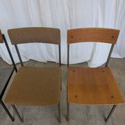Set of 4 - Mix & Match Vintage Industrial Dining Chairs - 1970s Stol Kamnik