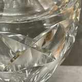 Diamond-cut crystal baluster vase with Lorraine cross