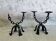 Paire de chandeliers de style brutaliste