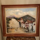 Oil painting on canvas Basque Country.