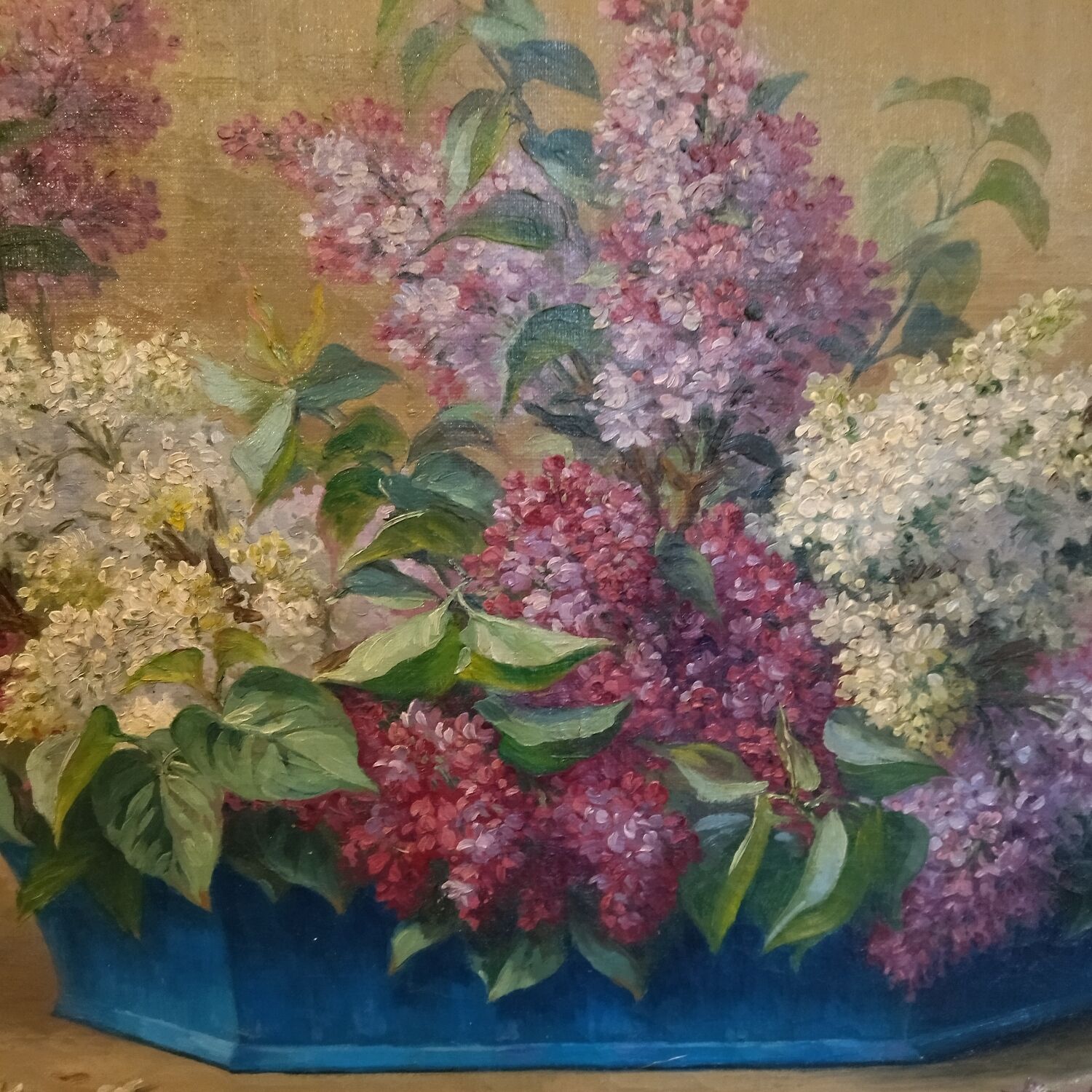 Old painting 76/130 oil on canvas signed Milcent Thorailler