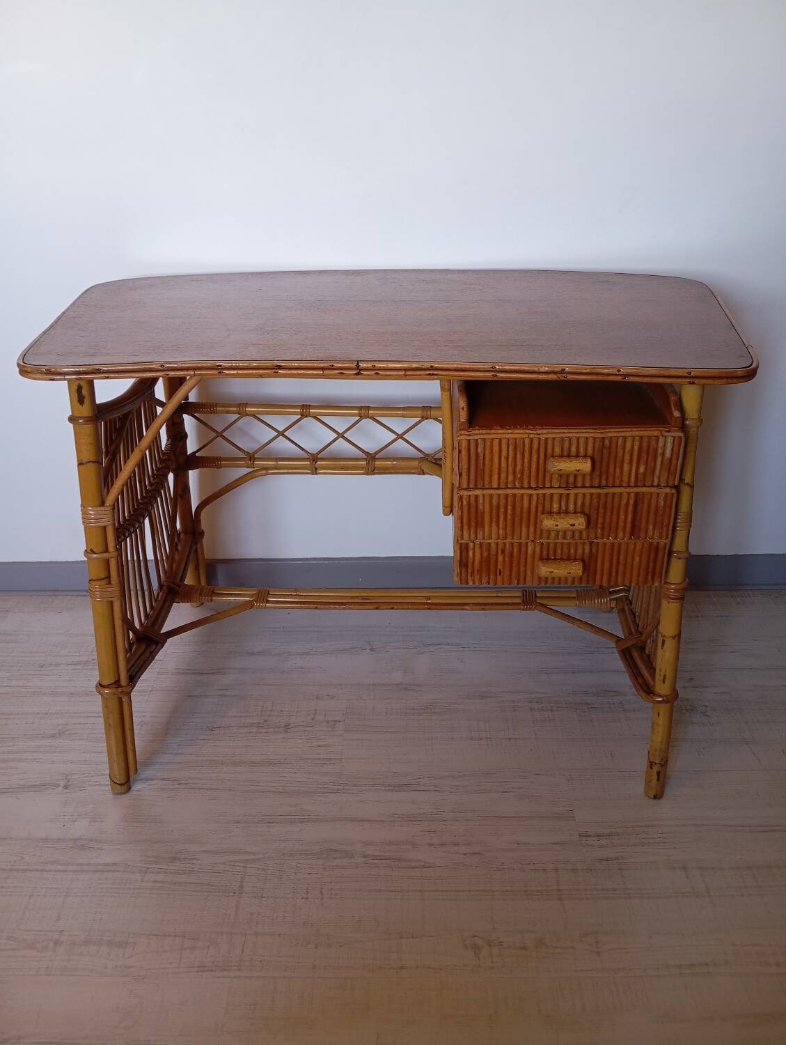 Rattan desk