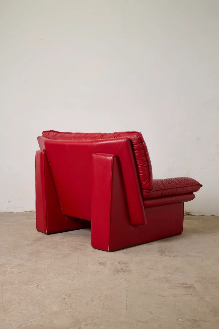 Vintage leather armchair "Ambassador", Nicoletti Salotti, Italy, 1980