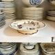 HB & Cie brown ironstone cake plate