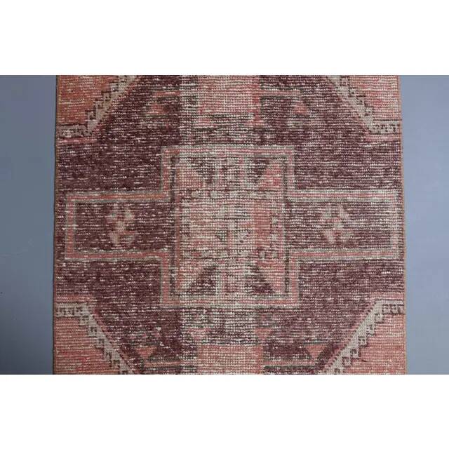 1970s Turkish Oushak Handmade Runner Rug 78x337