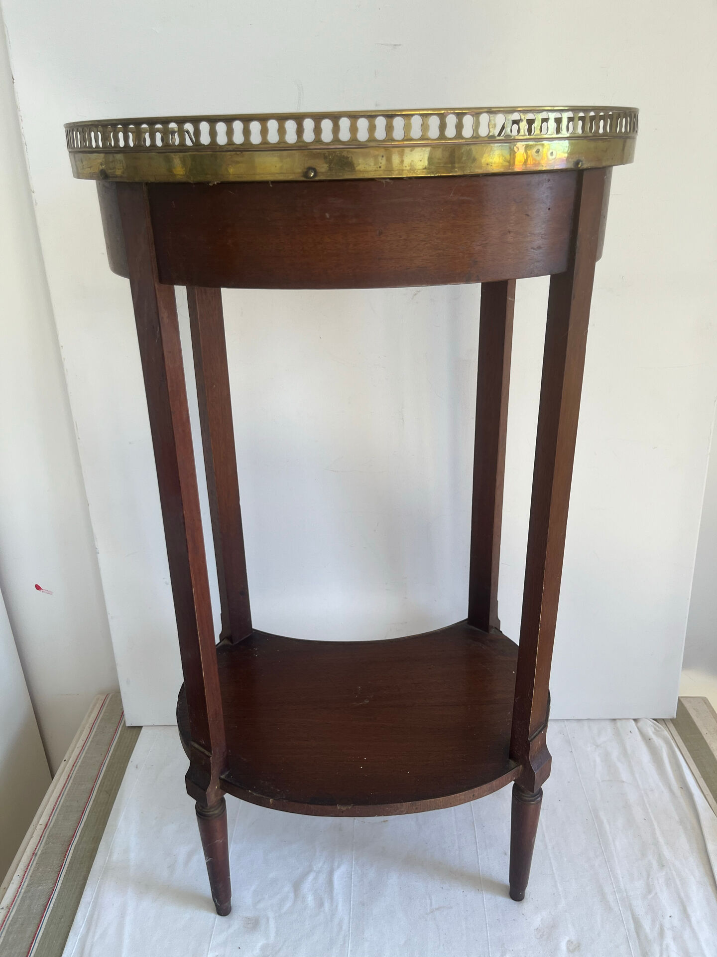 Antique bouillotte table Louis XVI