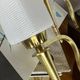 Pair of wall sconces brass tulip shade square frosted glass white