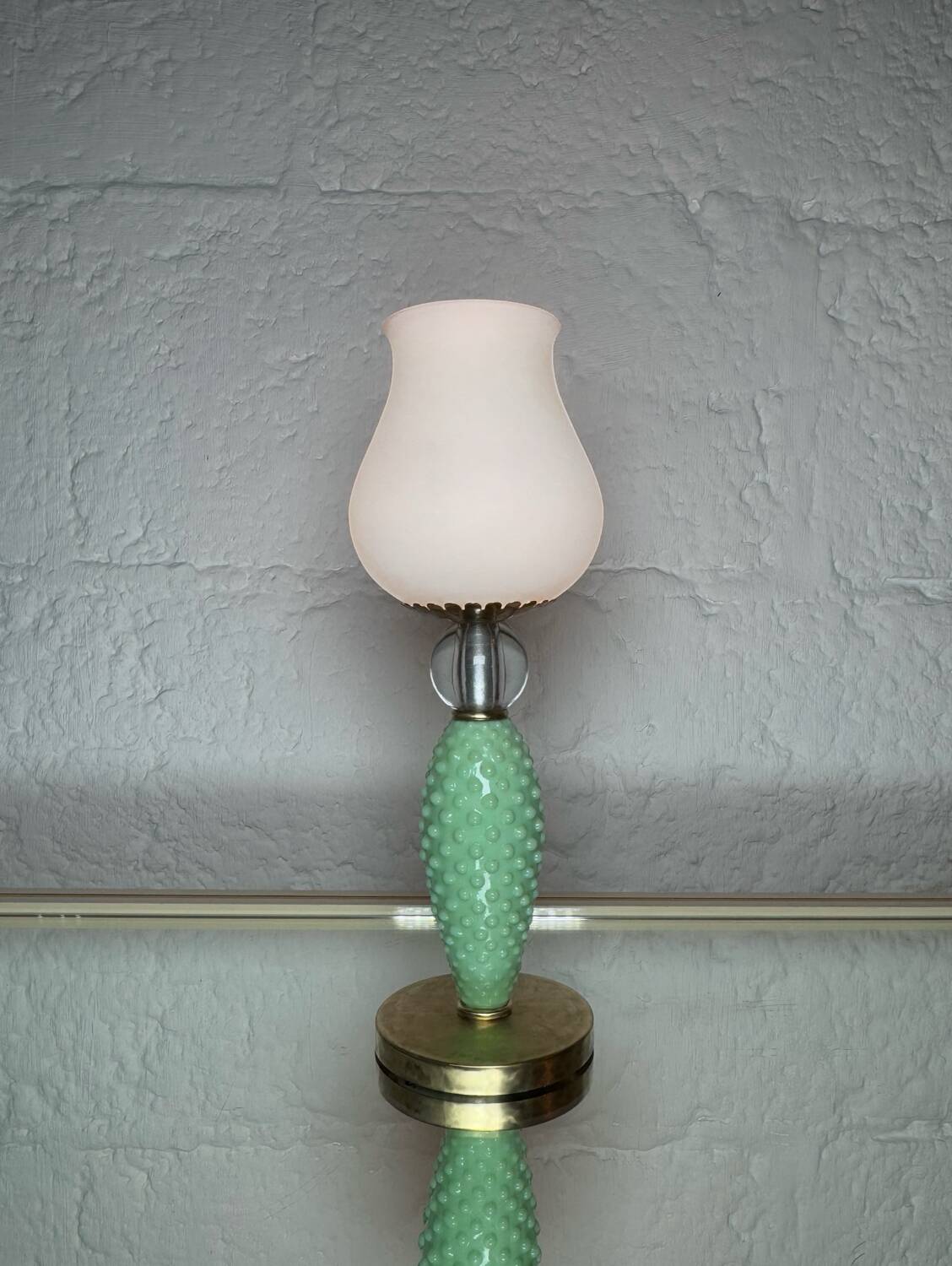 Lampe en opaline MD, années 60
