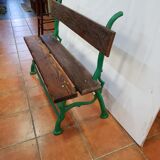 Cast iron and wooden garden bench