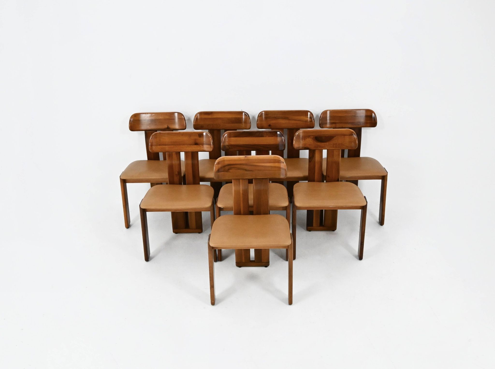 8 "Sapporo" chairs by Mario Marenco for Mobilgirgi, 1970s