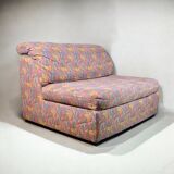 Large chauffeuse Beka tapisserie végétale, années 70